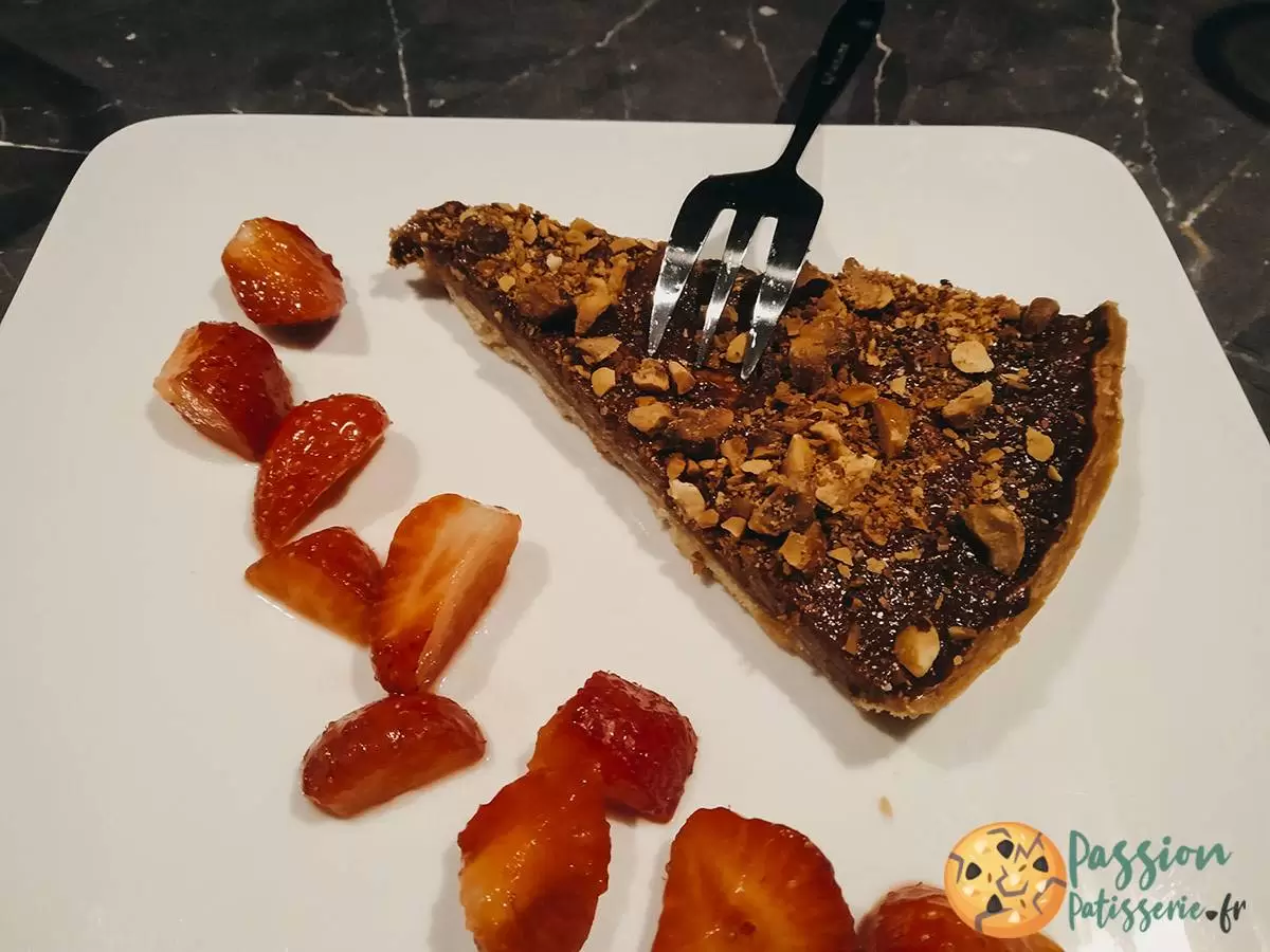 Tarte chocolat et noisette