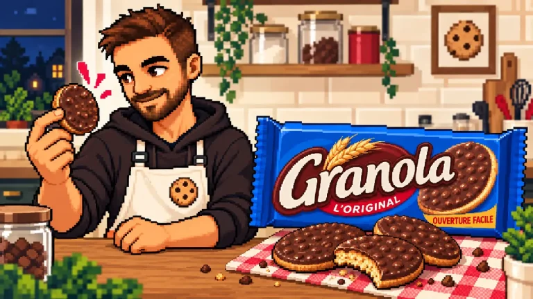 Biscuits nappés chocolat au lait façon Granola