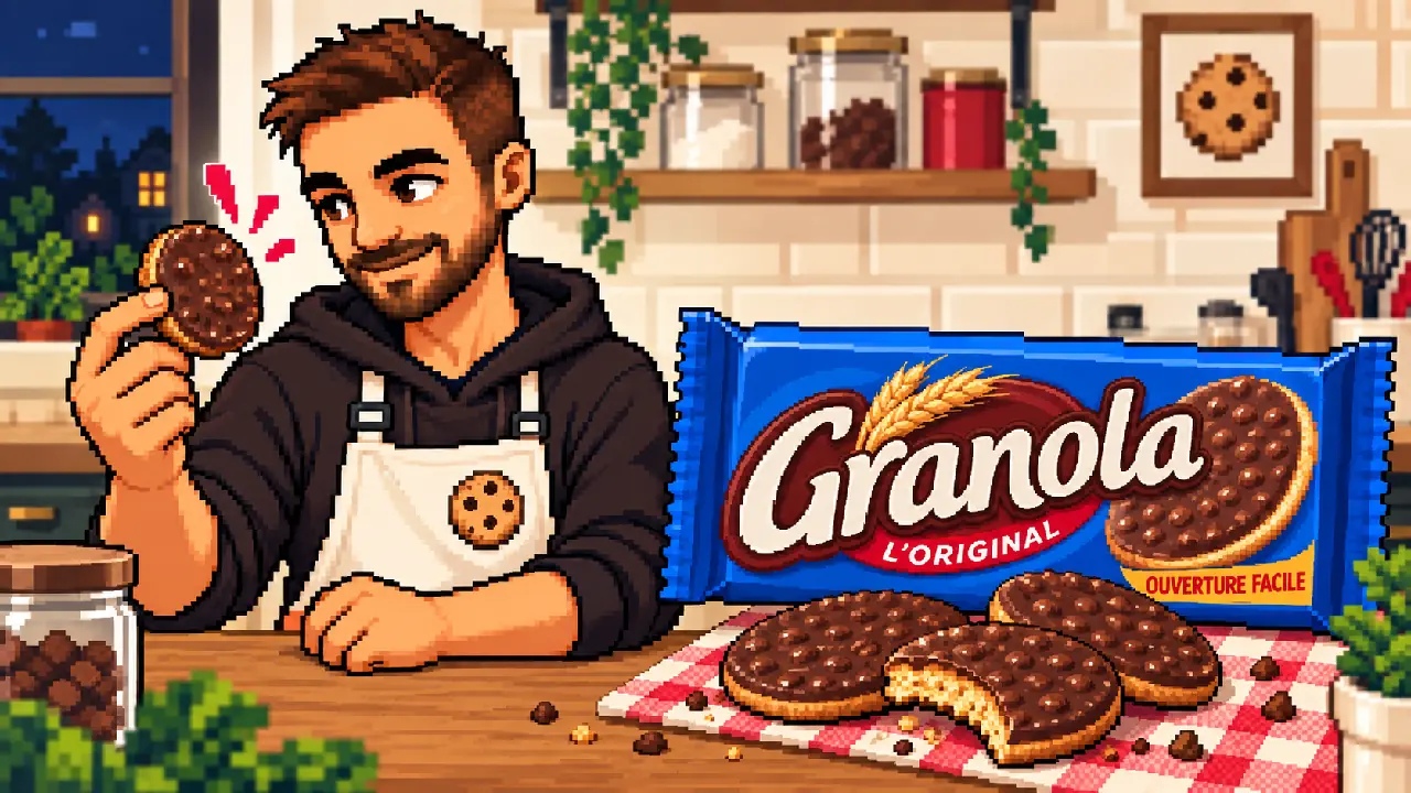 Biscuits nappés chocolat au lait façon Granola