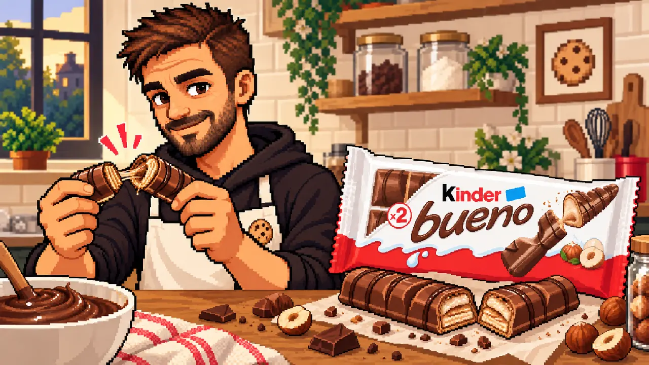Barres croustillantes noisette façon Kinder Bueno